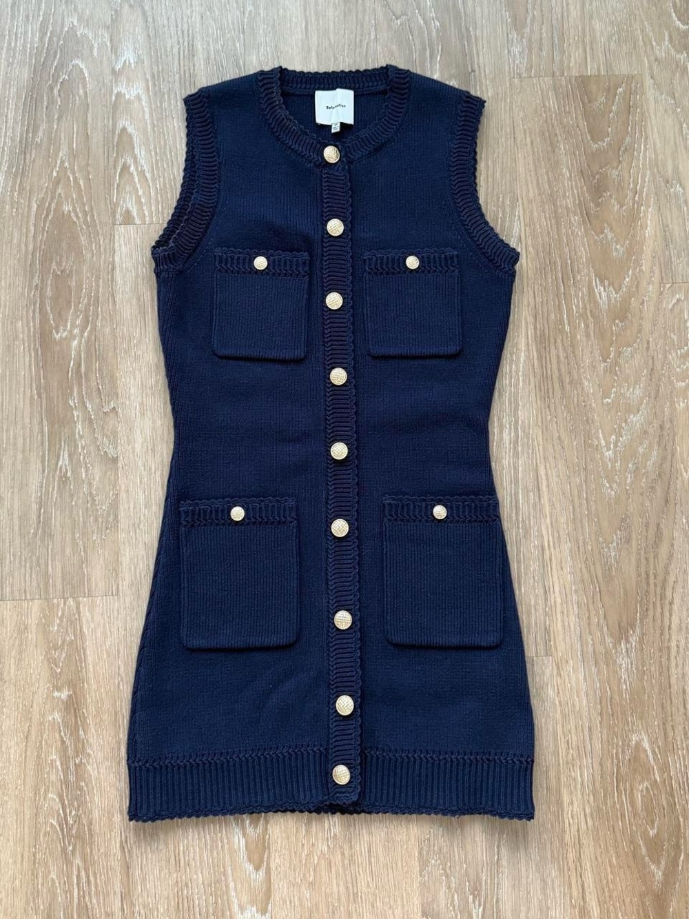 Reformation Tropez Denim Mini Dress - Blue